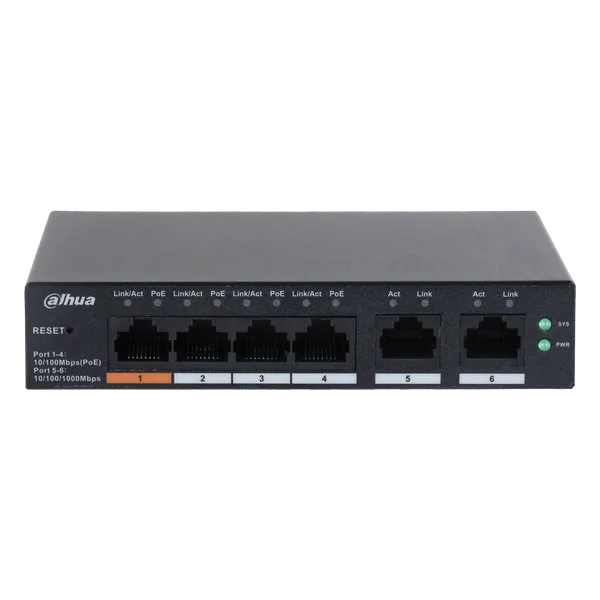 Switch PoE DAHUA DH-CS4006-4ET-60 DAHUA