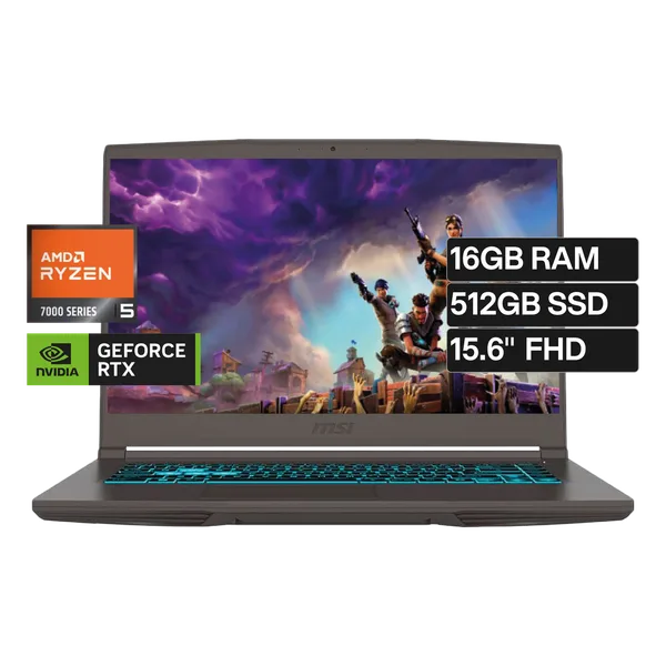 MSI Thin A15 B7UC R5-7535HS RTX3050 16GB 512GB MSI