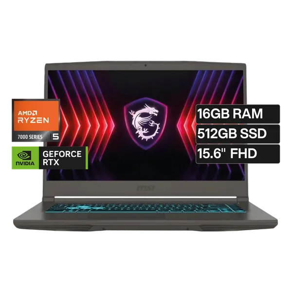 Laptop gamer MSI Thin B7VE R5-7535HS 16GB 512GB RTX4050 6GB MSI