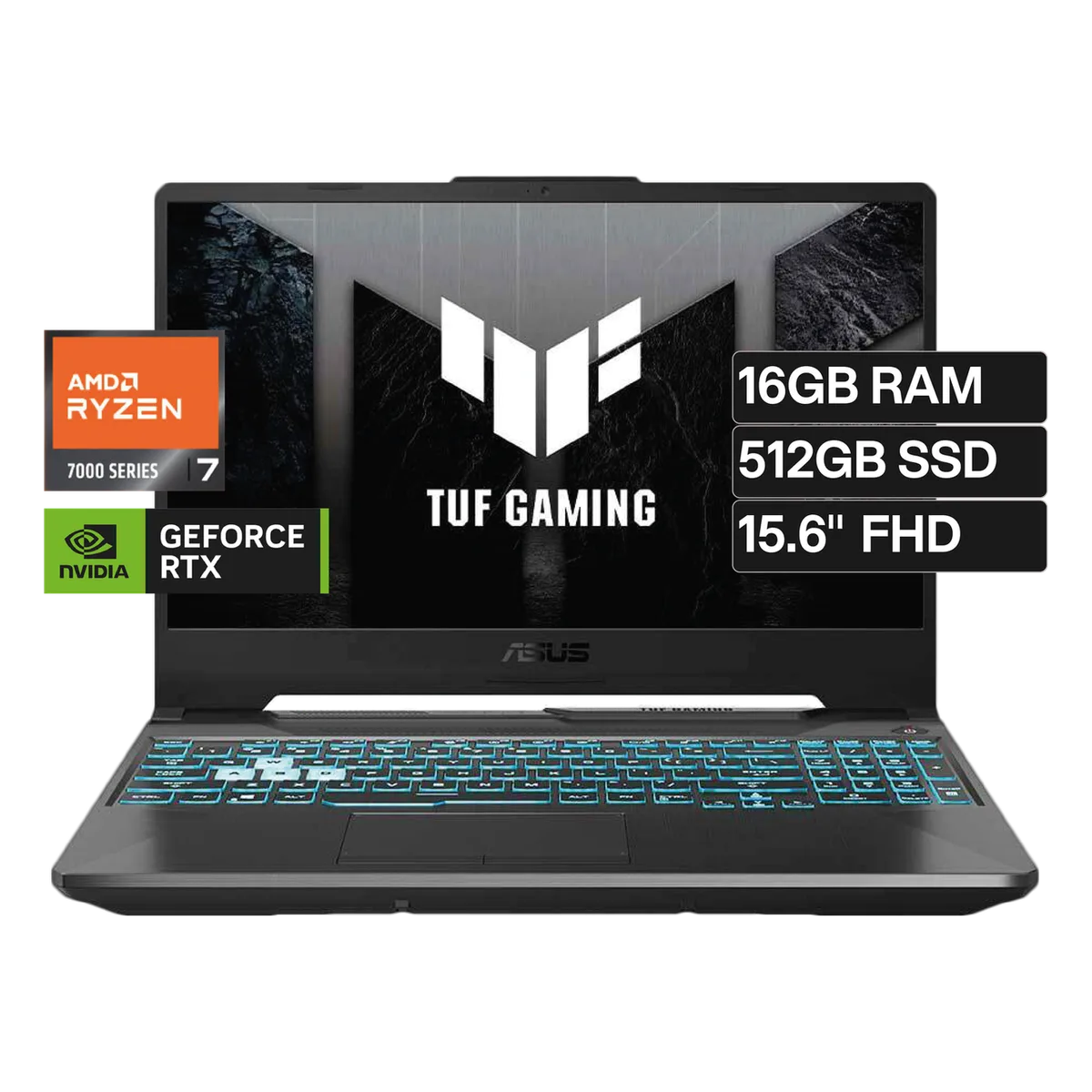 Laptop gamer ASUS TUF Gaming - FA506NCG-HN185-R7-16GB-512GB-V4GB-F2-IPS ASUS