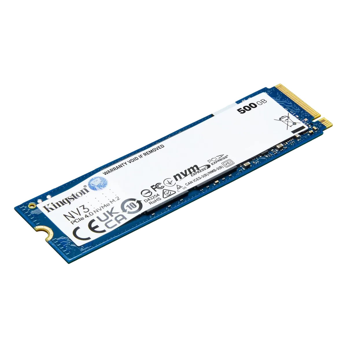 Unidad en estado solido Kingston 500GB NV3 PCIe 4.0 NVMe M.2 SSD KINGSTON