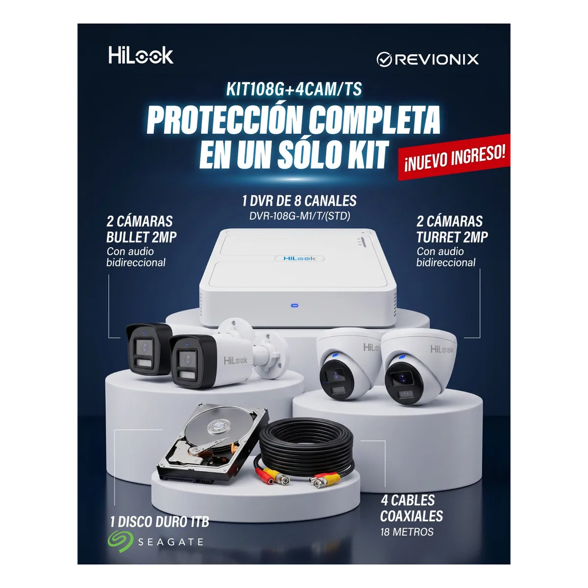 KIT108G+4CAM/TS (PROTECCIÓN COMPLETA EN UN SÓLO KIT) HILOOK