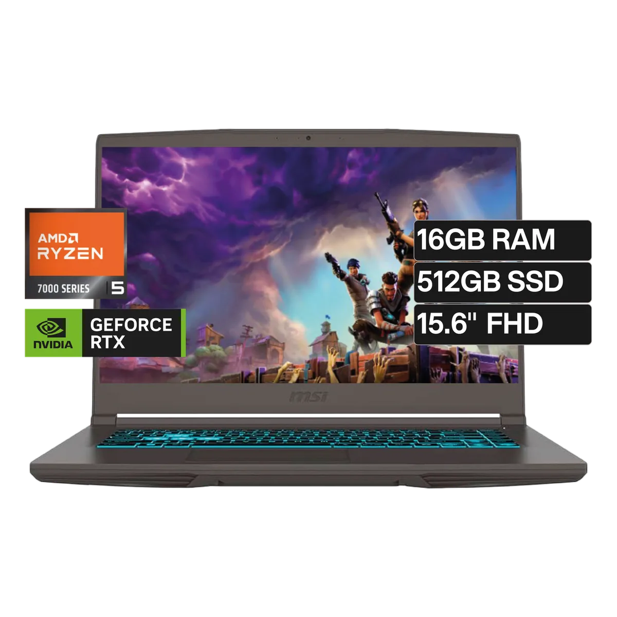 MSI Thin A15 B7UC R5-7535HS RTX3050 16GB 512GB MSI