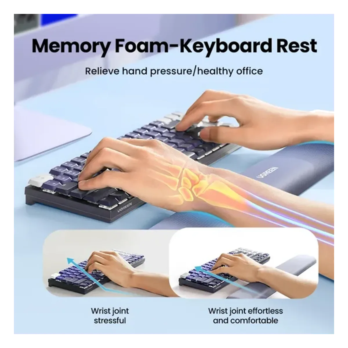 UGREEN LP669 Reposamunecas ergonomico para teclado UGREEN