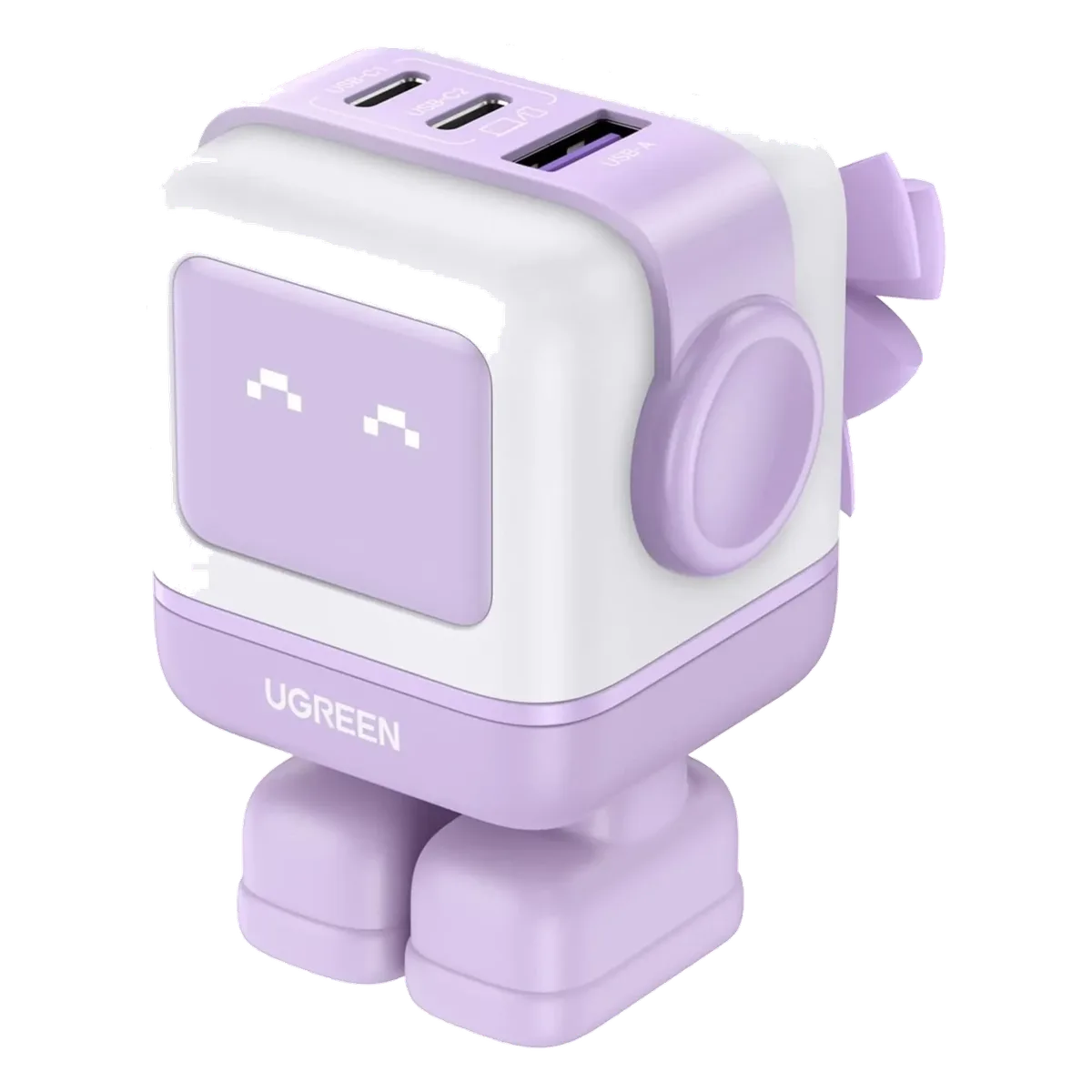 UGREEN CD361 Cargador UNO Robot GaN 65W purpura UGREEN