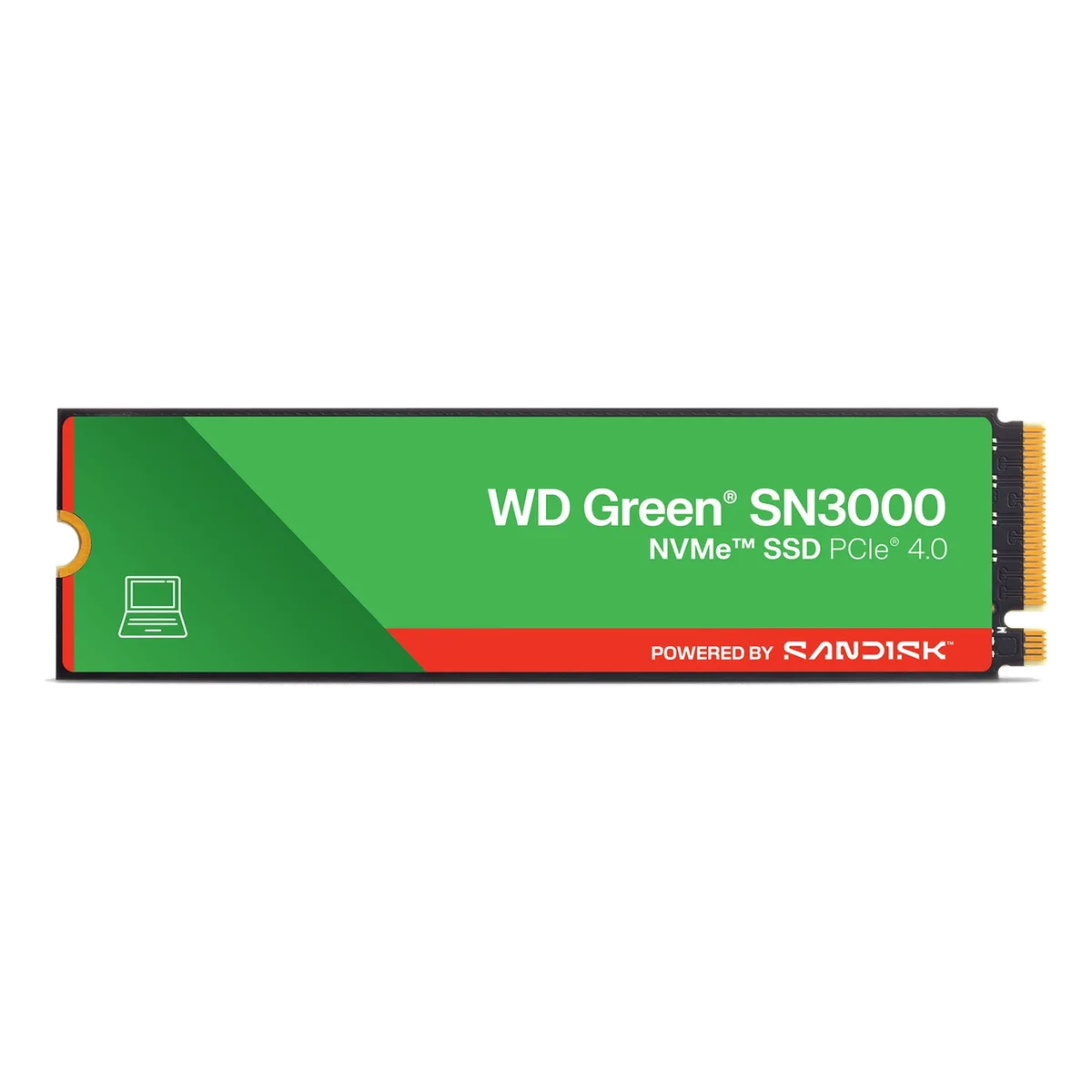 Unidad en estado solido WD Green SN3000 NVMe 500GB M.2 2280, PCIe Gen 4.0 x4, NVMe WESTERN DIGITAL